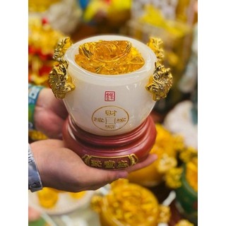 Bát Tụ bảo Đế gỗ Hũ Tụ Lộc Ngọc Cao cấp Trưng Bày Ban thờ Thần tài