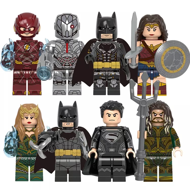 Dc Justice League Bat Mera wonder Nữ Aquaman Cyborg Siêu Anh Hùng Khối ...