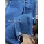 Quần Jeans ống đứng cắt vuông gấu Yến Tee , màu xanh đậm ảnh thật , mặc đi học , đi chơi