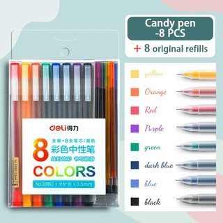 Set 12 Bút Bi Trong Suốt Màu Sắc Ngọt Ngào