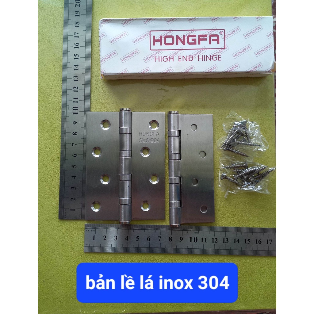 1 hộp bản lề lá inox 304 size 10cm gồm 2 có vít inox đi kèm | Shopee ...