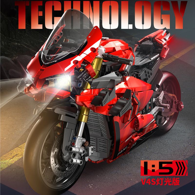 Penrose 1: 5 Chiếu Sáng Ducati V4S Đầu Máy Tương Thích Lego Yamaha R1 ...
