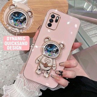 ốp lưng oppo reno 6z 5g reno 6 z 5g Ốp Điện Thoại TPU silicone Mềm Mạ Điện 3D Có Giá Đỡ Hình Gấu Kim Tuyến Cho oppo reno 6z 5g reno 6 z 5g