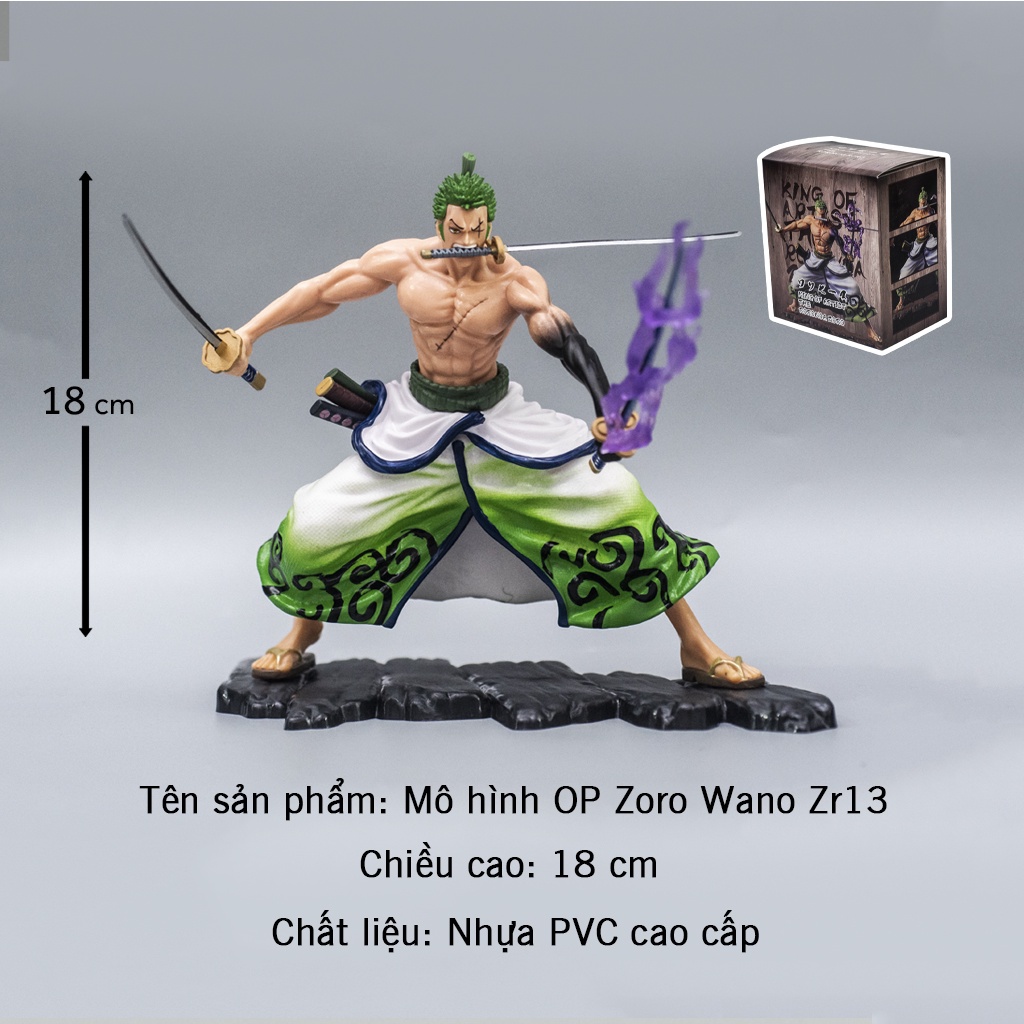 Mô hình One Piece Roronoa Zoro Thế Giới POP cao cm Nặng G Mô Hình Zoro trang trí