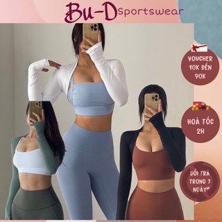 Áo thun Thể Thao tay dài kiểu khoác crop chất poly su cao cấp(mã KHOACPOLY06)