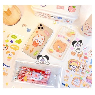 Sticker Trong Suốt Cute Dán Mũ Bảo Hiểm Anime Noel Hình Dán Timo ST82