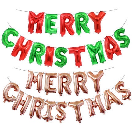 Bóng MERRY CHRISTMAS trang trí Giáng Sinh  Bóng nhôm chữ merry christmas