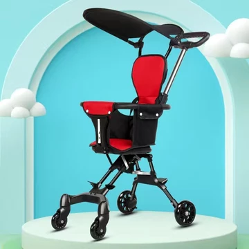 Xe đẩy đi bộ cho bé có em bé đi lại, quạt trẻ em xe đẩy nhỏ siêu nhẹ gấp một lần cho bé-Xe đẩy trẻ em/trẻ em