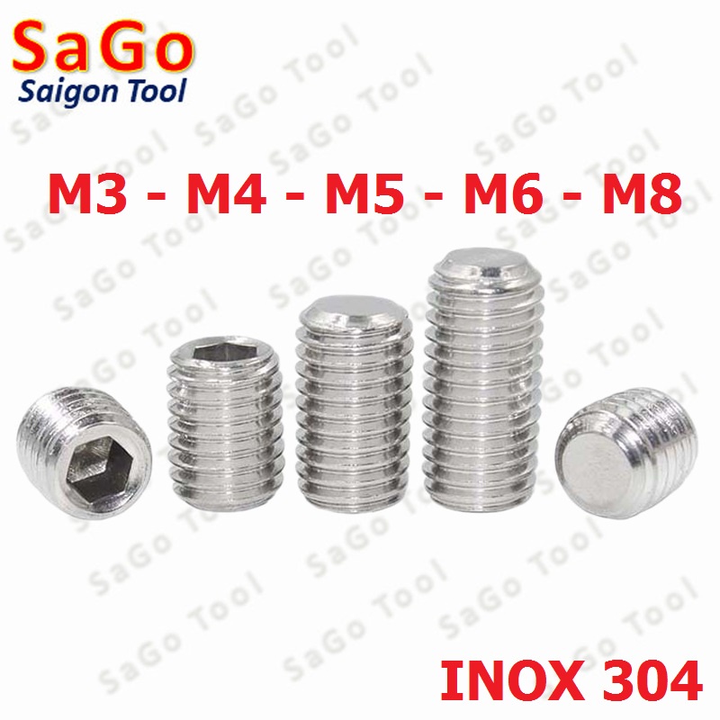 Vít trí lục giác chìm INOX 304 - Ốc cấy lục giác âm các loại 10 Con ...