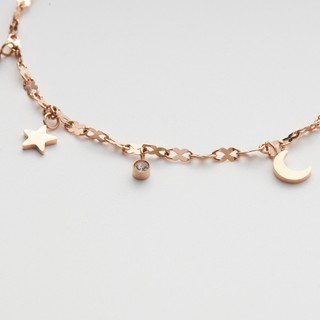 Lắc chân nữ LAMY Moon & Star Anklet Rose Gold 9004