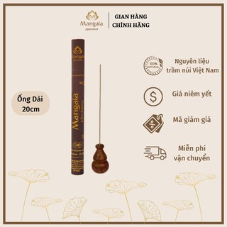 Nhang Trầm Hương Không Tăm Cao Cấp MANGALA - Trầm Tăm 80 que | 20gr - Bột Trầm Núi Thiên Nhiên