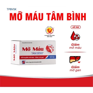 Viên Uống MỠ MÁU TÂM BÌNH - Hỗ trợ giảm mỡ máu, giảm mỡ gan (hộp 5 vỉ× 21 viên)