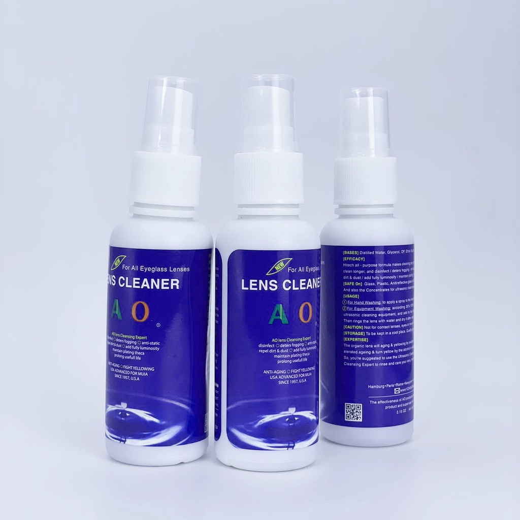 [MUA 10 TẶNG 1] Lọ Nước Xịt Rửa Mắt Kính 60ml Chuyên Dụng, Vệ Sinh Tròng Kính LEMON