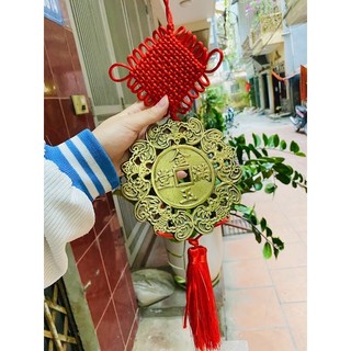 Đồng tiền Ngũ Phúc Lâm Môn 15cm To Dày 2mm Hàng đẹp Dơi Phúc Tinh  Vật Phẩm Phong Thuỷ