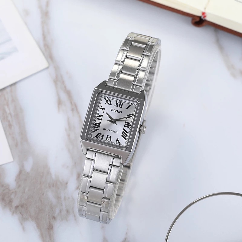 Ảnh Đồng Hồ Nữ Dây Thép Không Ghỉ Chính Hãng CASIO LTP-V007D-7B 2