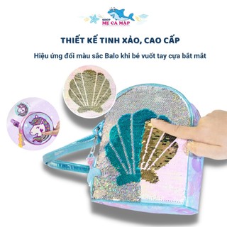 Balo Lấp Lánh Cho Bé, Túi Đeo Chéo Mini Kim Sa Đổi Màu Tiger Family, Balo Cuti Dễ Thương Cho Bé Trai, Bé Gái