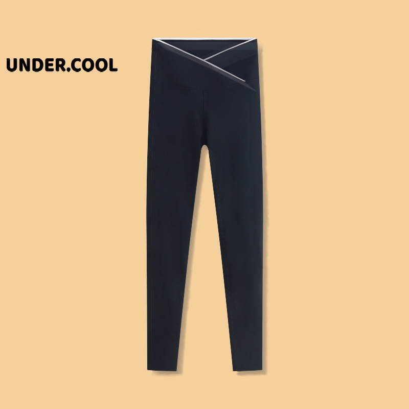 Quần Legging Nữ UNDERCOOL Cạp Chéo Gen Bụng Cotton QD20