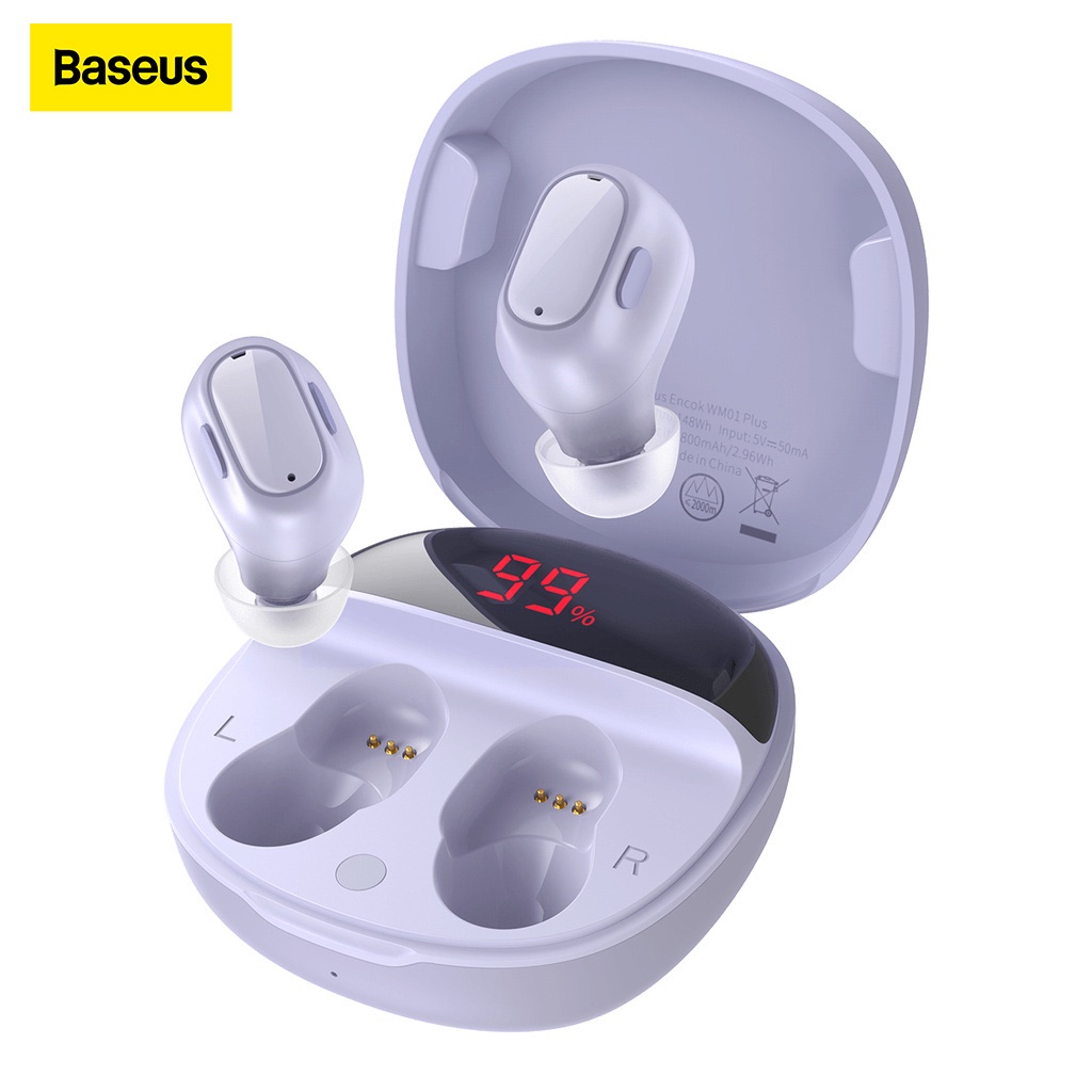 Tai Nghe Baseus Wm01 Plus Tws Bluetooth 5.0 Không Dây Chống Thấm Nước Màn Hình LED