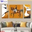 Tranh Treo Tường Tranh Treo Tường Cô Gái Cưỡi Ngựa, Tranh Tráng Gương ( Bộ 3 Tấm )