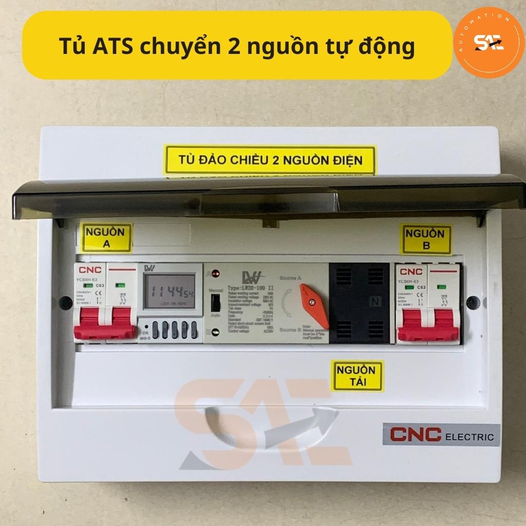 Tủ ATS 2P-100A đảo chiều 2 nguồn điện lưới không gián đoạn, tự động ...