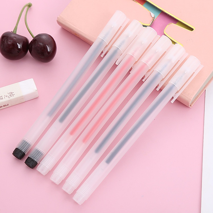 [Tặng kèm túi vải] Combo 20-50-100 Bút đen gel nhám xanh đỏ đen nhanh khô, giúp tránh tình trạng lem mực khi sử dụng