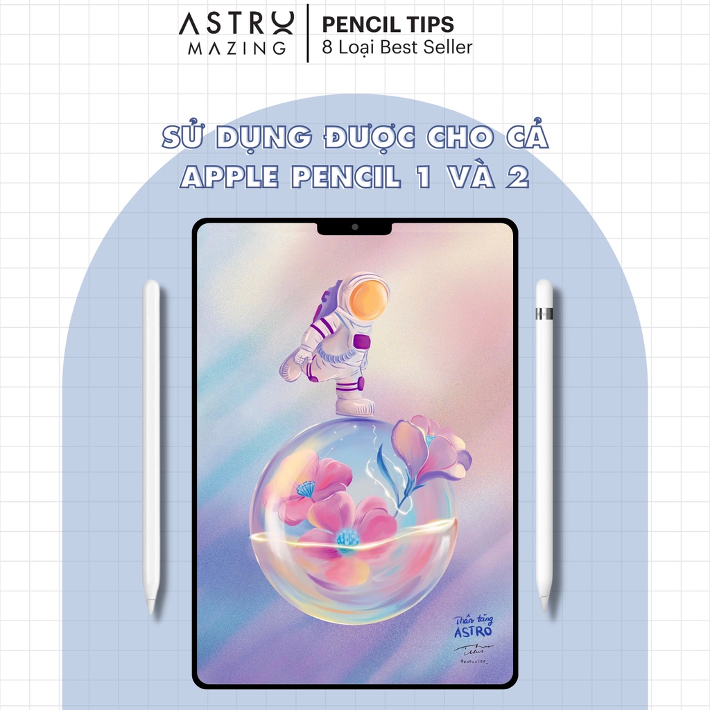 Ảnh Đầu ngòi bút thay thế cao cấp AstroMazing cho bút Apple Pencil 1 và 2 3