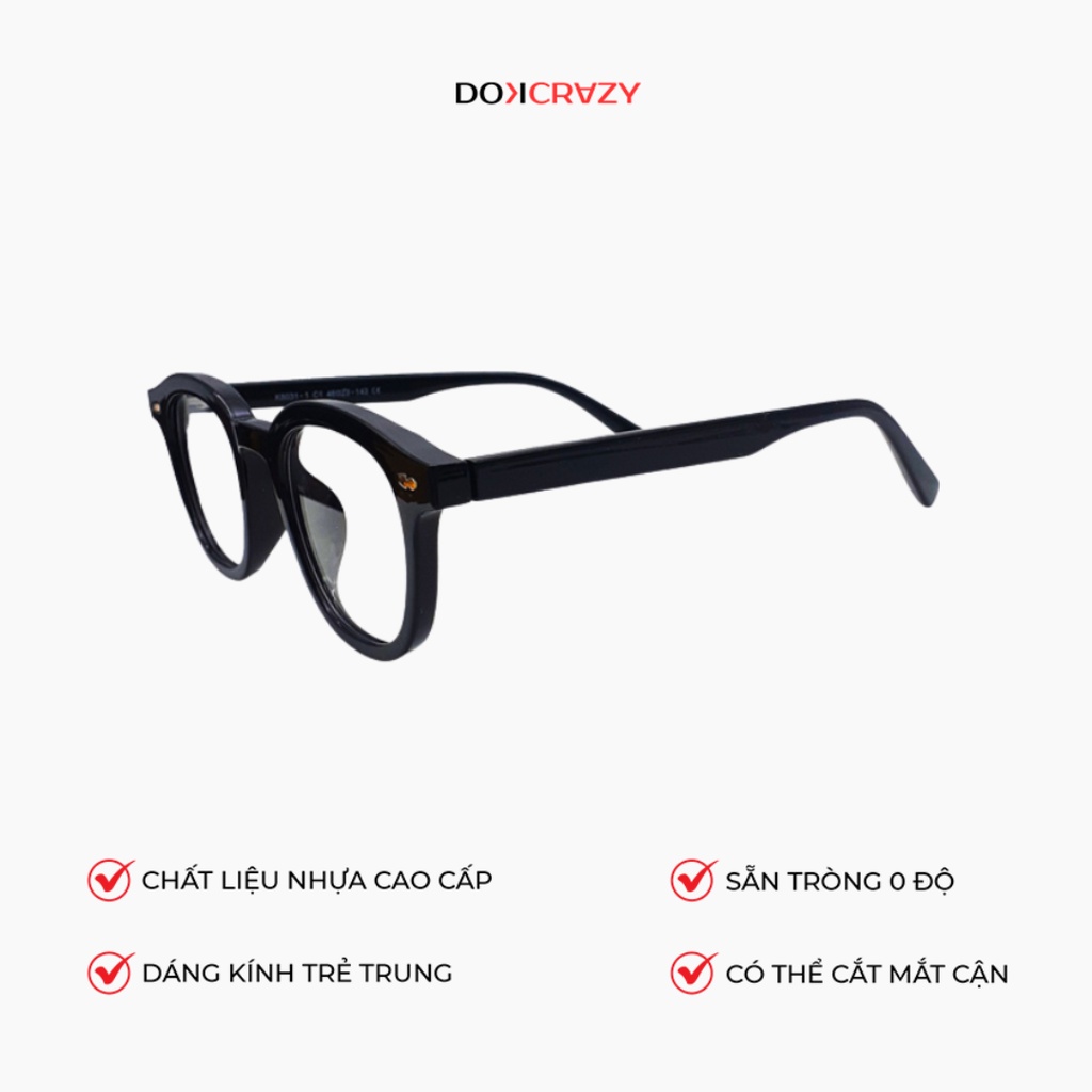 Ảnh Gọng kính thời trang DOKCRAZY GATI Nhựa sinh học Cao Cấp, Chống ánh sáng xanh, tia UV400, Unisex 2