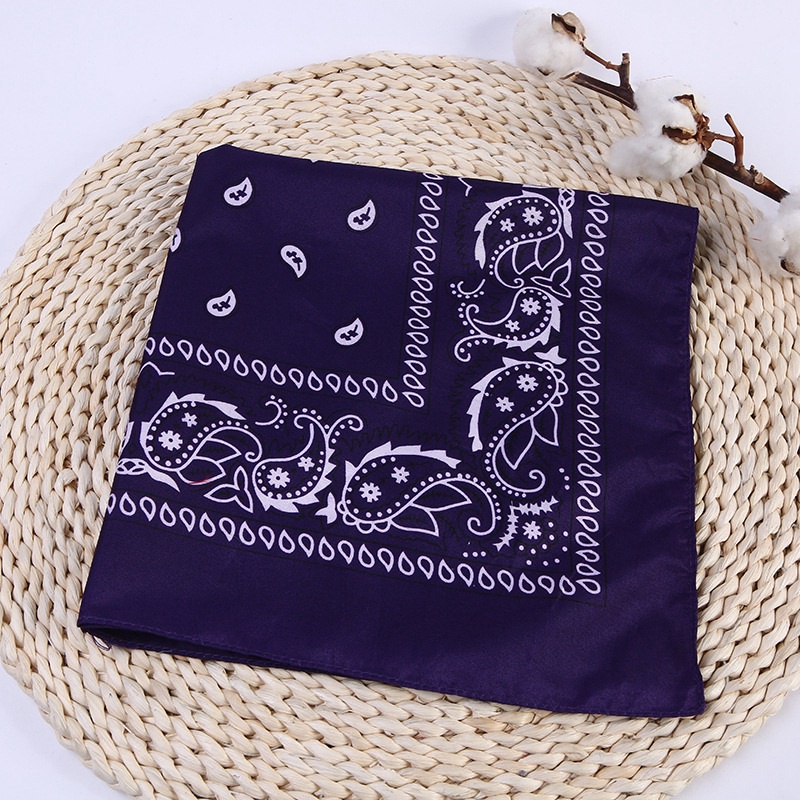 Bộ 1 khăn quàng cổ paisley xanh hải quân - Khăn cotton Cashmere bán 1