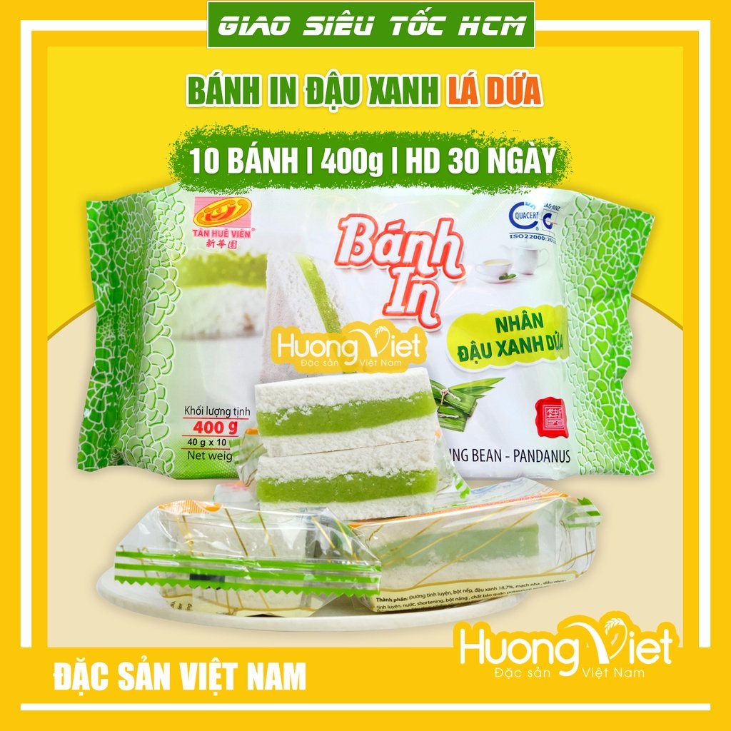 4 vị bánh in Tân Huê Viên, bánh in sầu riêng, bánh in lá dứa, đặc sản ...