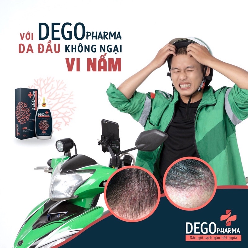 COMBO 4 Dầu Gội Đầu DEGO PHARMA 80ml Dứt Điểm Gàu Ngứa & Nấm Da Đầu