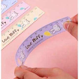 Thước kẻ sắt dẻo 15cm MG kèm kẹp sách đánh dấu trang