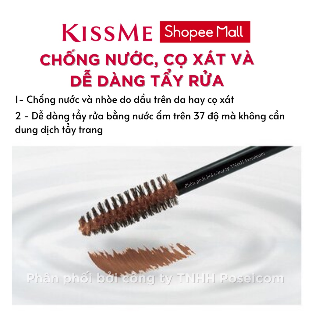 Ảnh Mascara Lông Mày Kissme Đổi Màu Tạm Thời Kissme Heavy Rotation Chống Trôi Siêu Bền 4