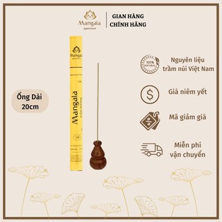 Nhang Trầm Hương Không Tăm Cao Cấp MANGALA - Trầm Tăm 80 que | 20gr - Bột Trầm Núi Thiên Nhiên