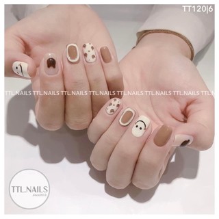 sét nail box 10 móng tay giả vẽ hình giấu dễ thương
