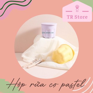 Hộp rửa cọ pastel loại mới nhất vệ sinh cọ trang điểm hai trong một kiêm giá đỡ cọ