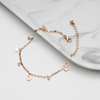 Lắc chân nữ LAMY Moon & Star Anklet Rose Gold 9004