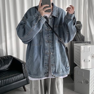 Áo Khoác Jeans Nam Nữ Denim Jacket 1 Nắp Túi Hàn Quốc Màu Xanh và Đen, From Rộng Thời Trang Unisex Phong Cách Hàn Quốc