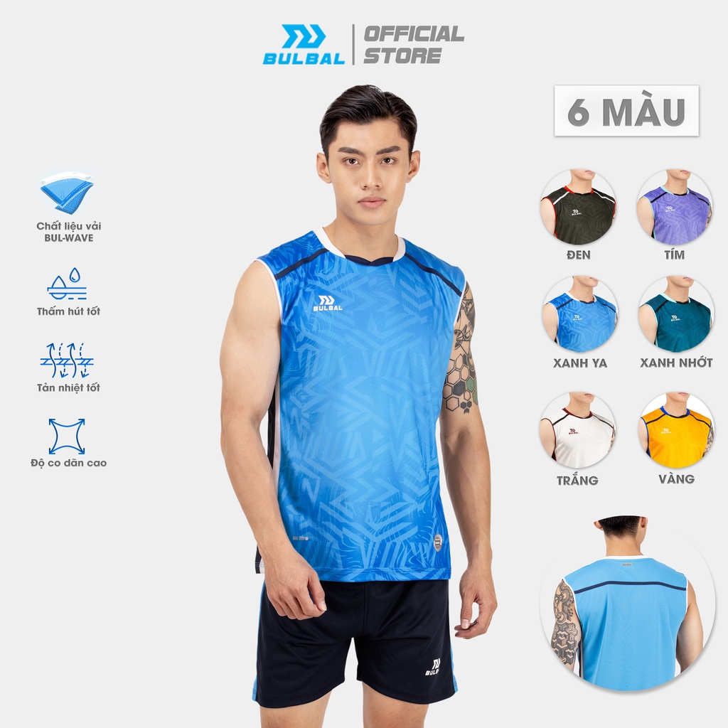 Bộ quần áo bóng chuyền nam Bulbal Asteri cao cấp, chất vải Bul-Wave, Polyester 2D co giãn tốt, thấm hút mồ hôi
