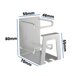 Kệ đựng bàn chải, Giá đựng kem đánh răng Inox SUS304 dán tường siêu chắc (1 ngăn)