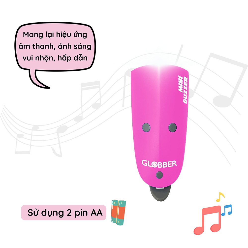 Ảnh Bộ Tín Hiệu Còi, Đèn Globber Mini Buzzer – Hồng 1