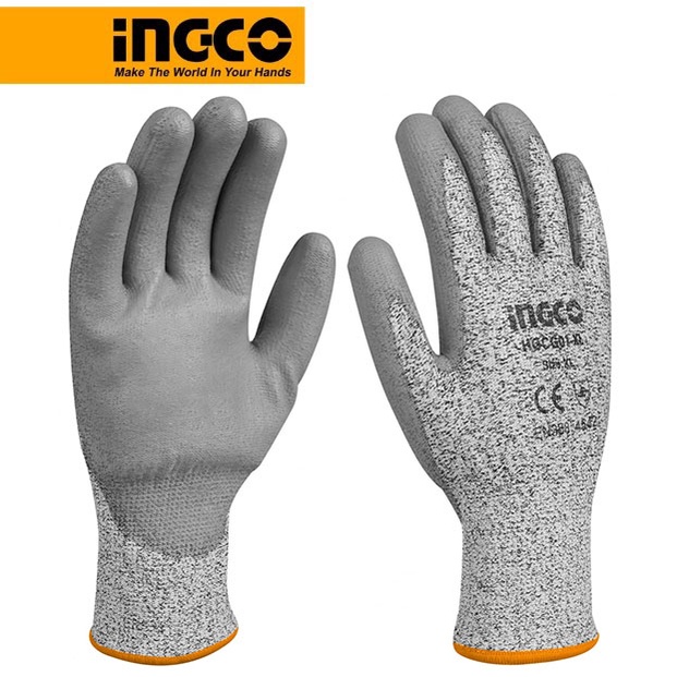 Găng tay chống cắt INGCO HGCG01-XL màu xám dùng để làm vườn, trong lao động bảo vệ đôi tay