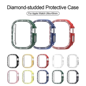 Ốp lưng cho Apple Watch Ultra 49MM Vỏ bảo vệ cản trước kim cương trên Iwatch Ultra 49mm PC cứng chống sốc