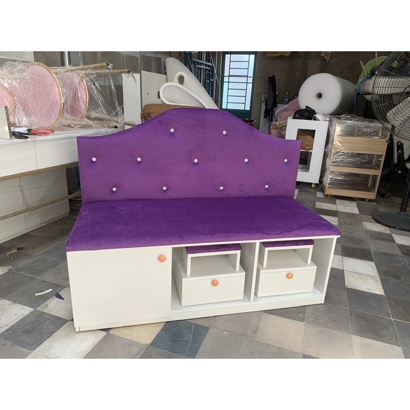 Ghế Nail 1,2m bằng gỗ bọc nệm sofa