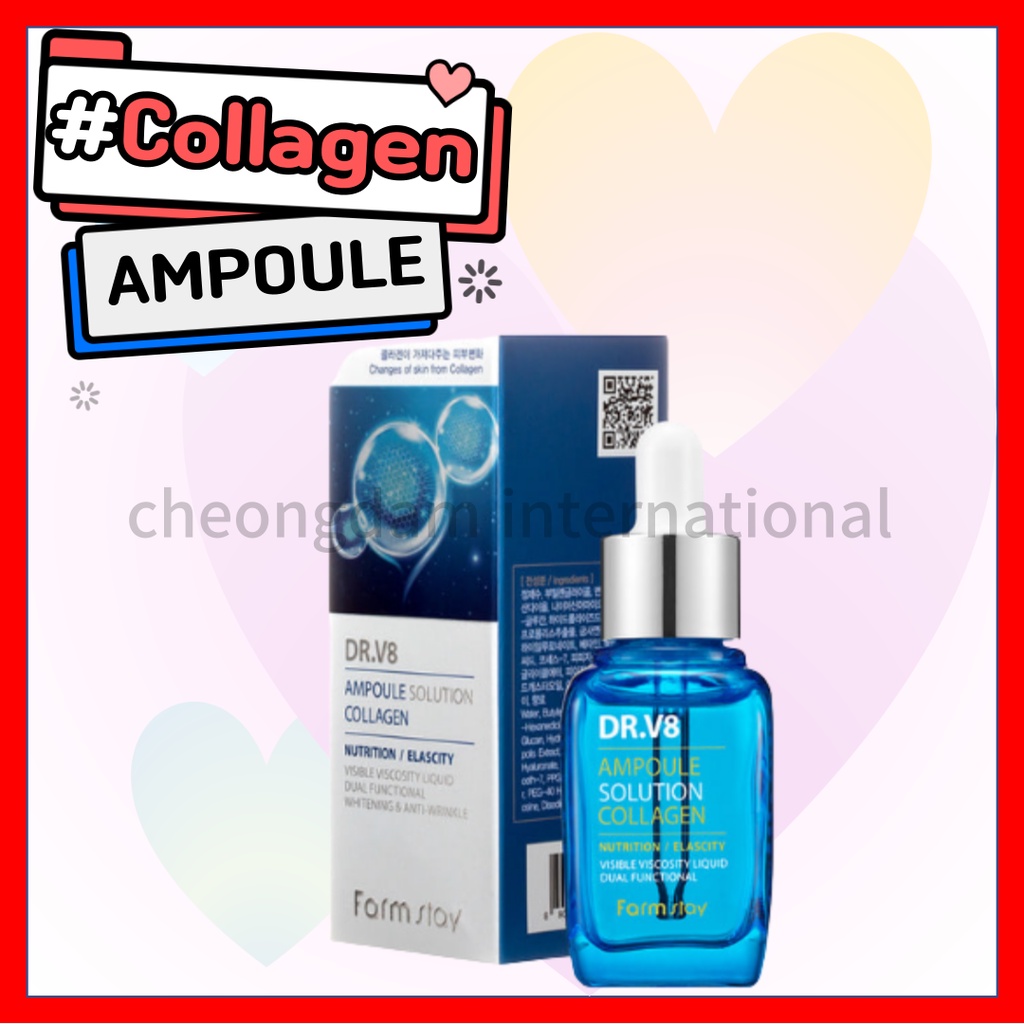 [FARMSTAY] Dr-v8 AMPOULE SOLUTION COLLAGEN 30ml | Shopee Việt Nam