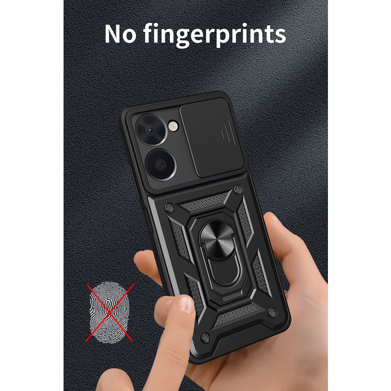 Ốp Điện Thoại Chống Sốc Có Nhẫn Đỡ Từ Tính Cho Realme 10 4G 9I 8I 9 Pro Plus 5G
