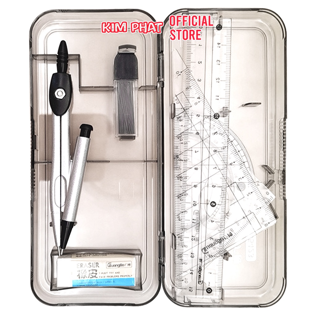 Bộ compa eke thước kẻ 7 dụng cụ GuangBo H05423 | Shopee Việt Nam