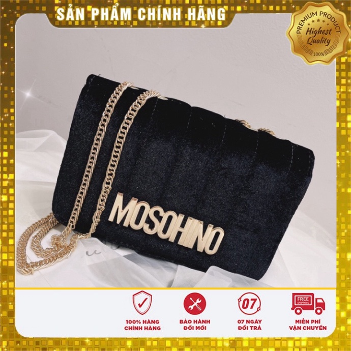 Túi xách nữ đeo chéo đẹp giá thành rẻ moschino nhung trang điểm thời thượng xinh xắn DIOMI