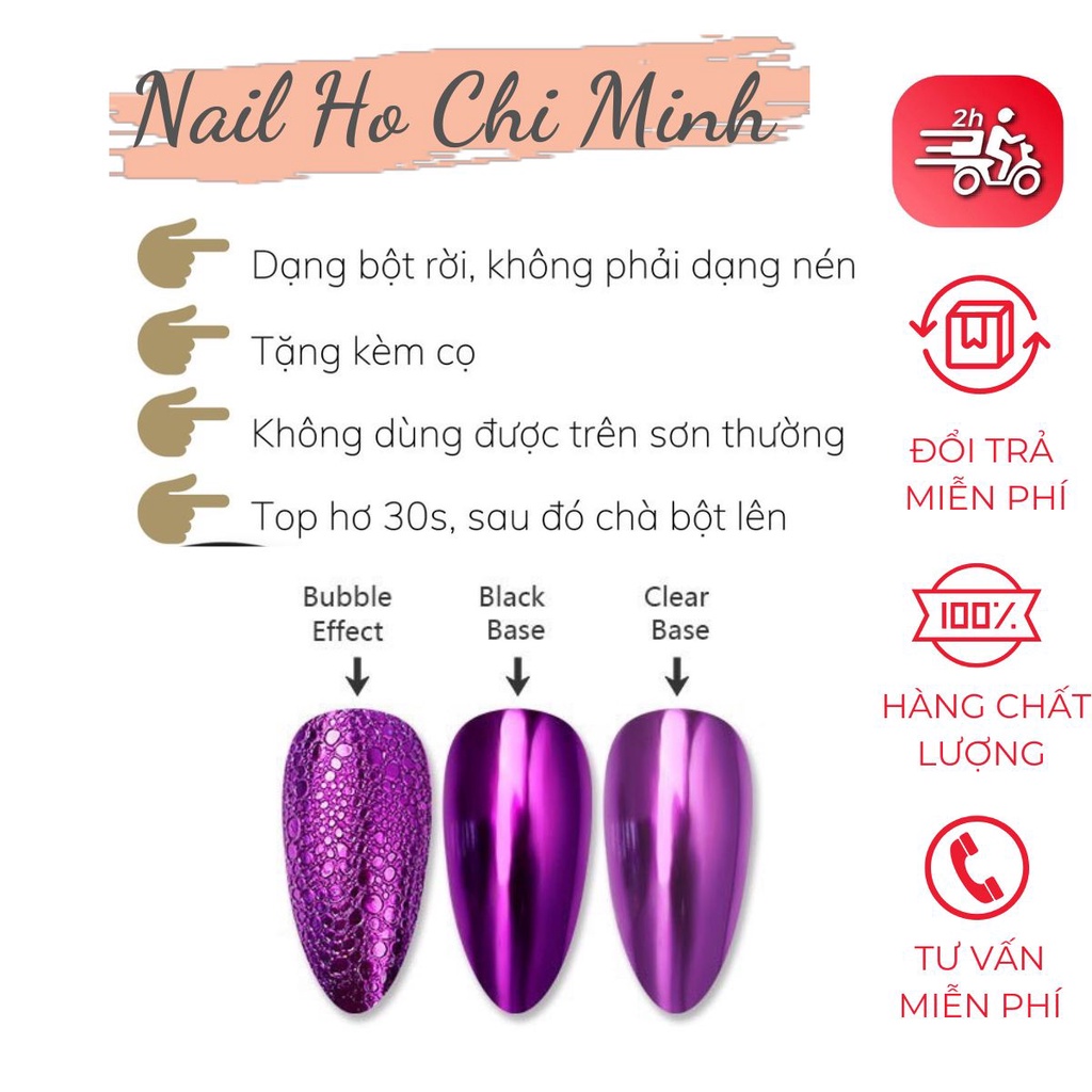 Bột tráng gương màu tím dòng Vinimay chính hãng