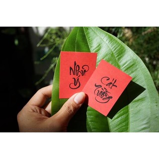 100 thẻ 7 nội dung treo cây mai, đào, bỏ bao lì xì trang trí Tết