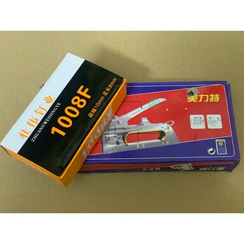Súng Bắn Ghim Gỗ Cầm Tay Có Trợ Lực, Máy Bắn Ghim Loại 12mm Có Kèm Hộp ...
